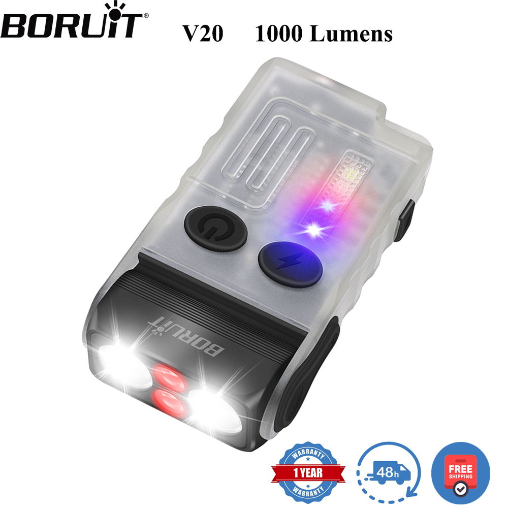 BORUiT V20 Fluorescence Buzzer - đánh giá và giá Keychain Flashlight